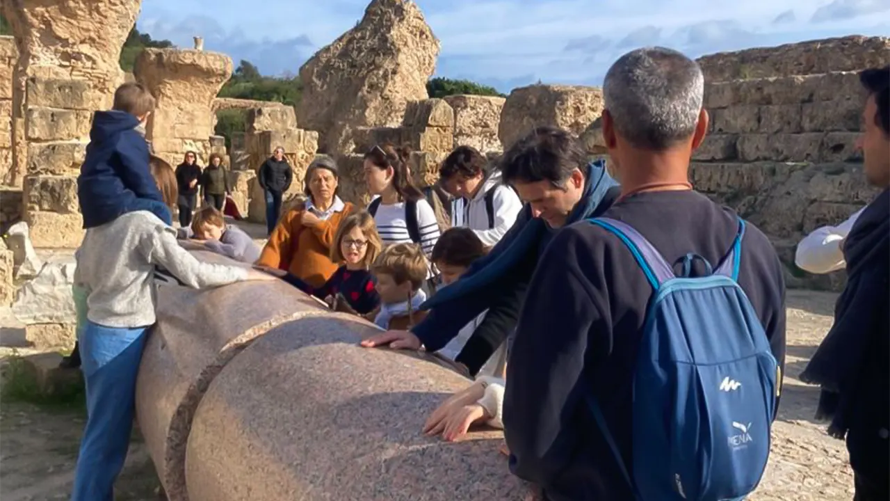 Guided bike tour of archaeological sites