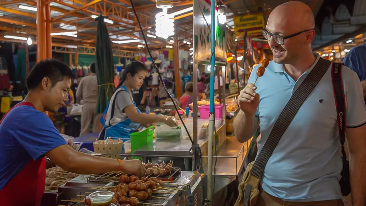 الأسواق والمعابد والطعام جولة ليلية بواسطة توك توك