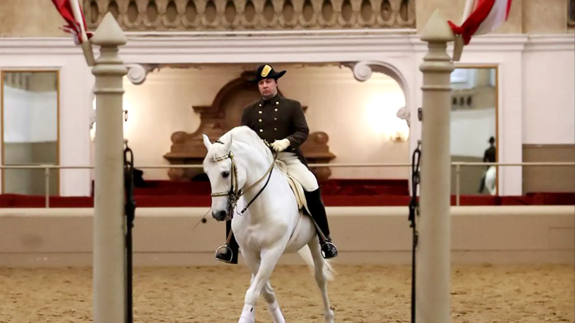 Performance Of The Lipizzans At Spanish Riding School