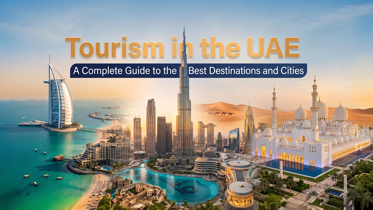 A complete guide to the top tourist destinations in the United Arab Emirates, covering Dubai, Abu Dhabi, Sharjah, Ras Al Khaimah, Fujairah, Ajman, and Umm Al Quwain, with the best attractions in each emirate and practical travel tips.