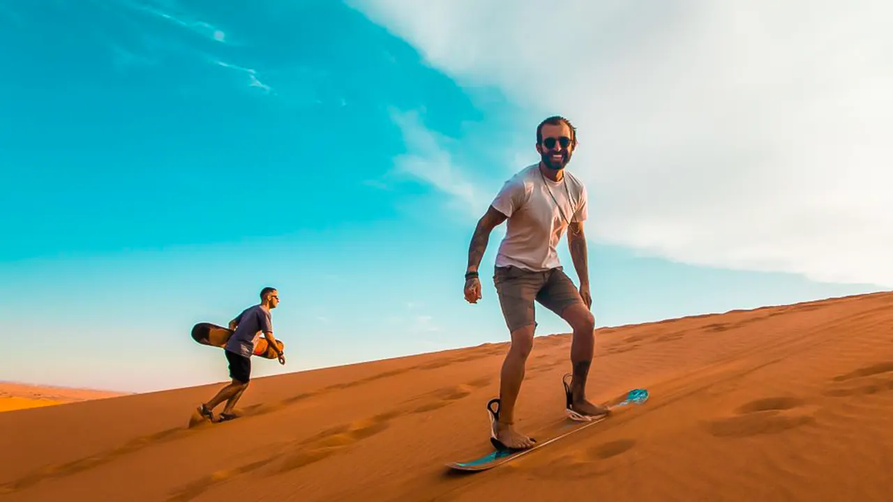 Desert safari, beach buggy, camel and tent camp