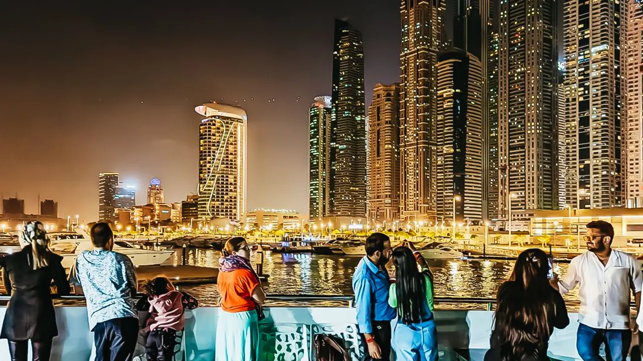 A cruise on a yacht with a dinner buffet