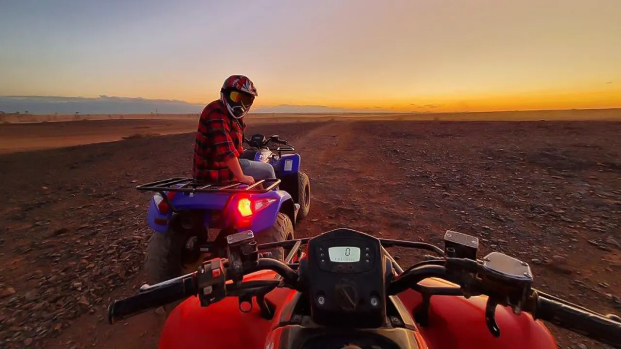 See the sunset and quad bike tour with tea