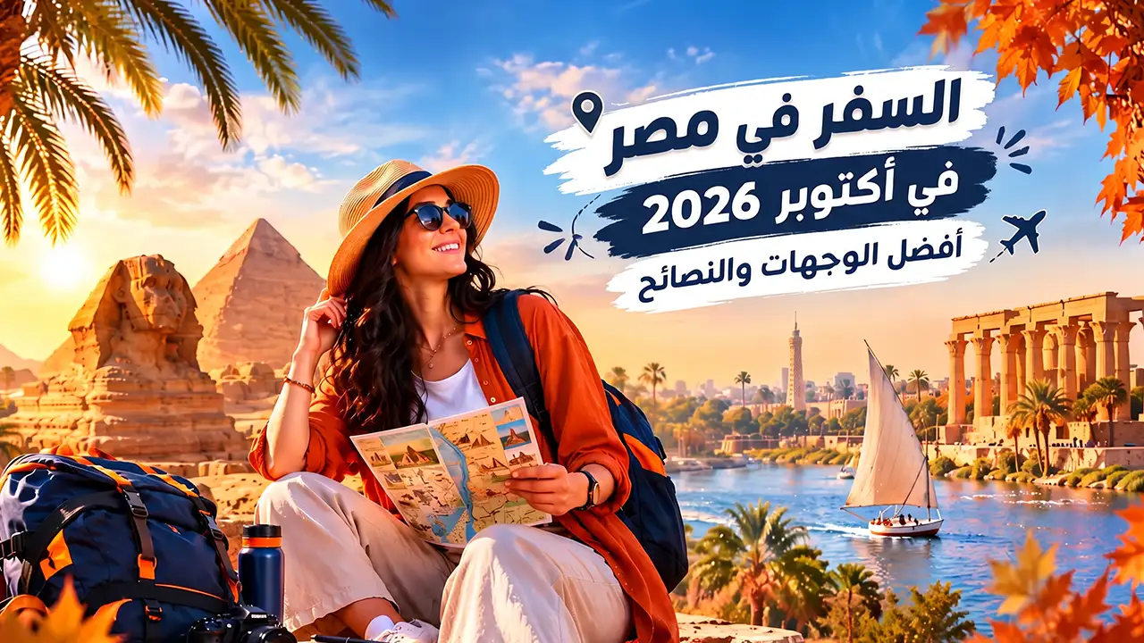 اكتشف أفضل وجهات السفر في مصر في أكتوبر 2026، من الأقصر وأسوان والبحر الأحمر إلى سيوة والفيوم والقاهرة والإسكندرية مع نصائح للتخطيط والحجز.